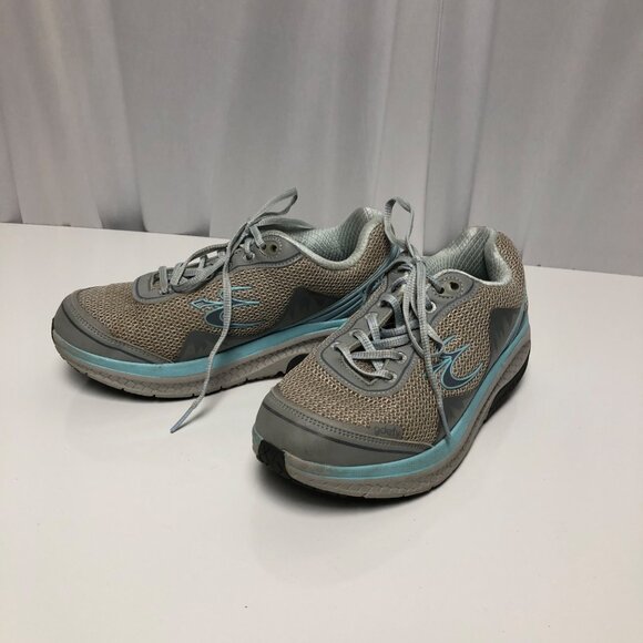 GDefy Gravity Defyer Mighty Walk Athletic Shoes Womens Size 8 Gray Aqua Sneaker - Picture 3 of 7